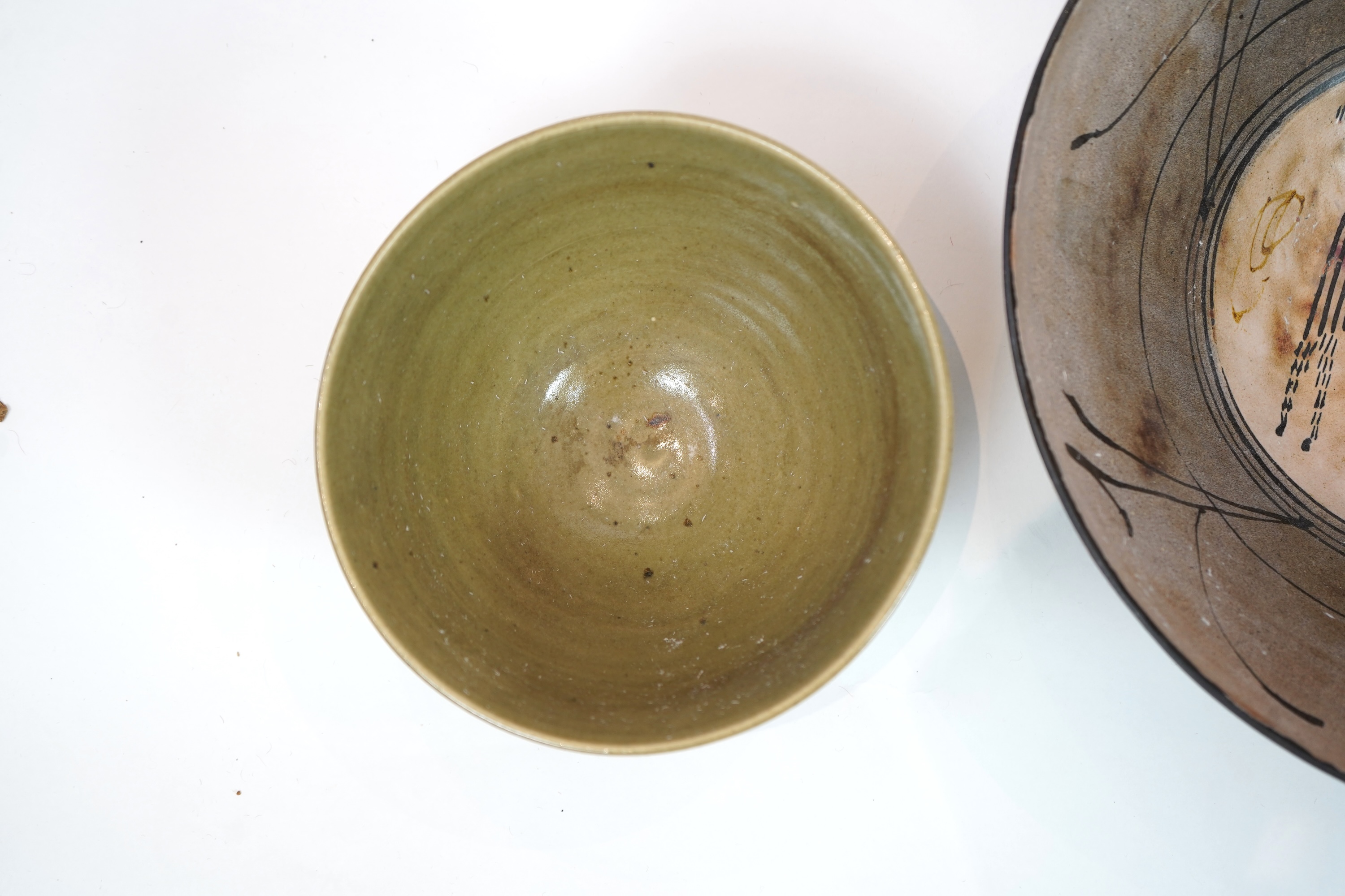 Gilbert Portanier (French, 1926-2023): Two large studio pottery bowls